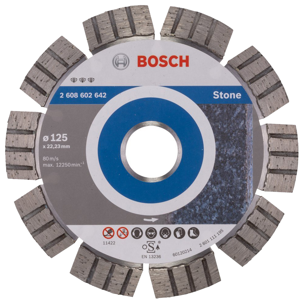 Диск отрезной алмазный Bosch Bf Stone125-22,23 2608602642 алмазный отрезной круг diam