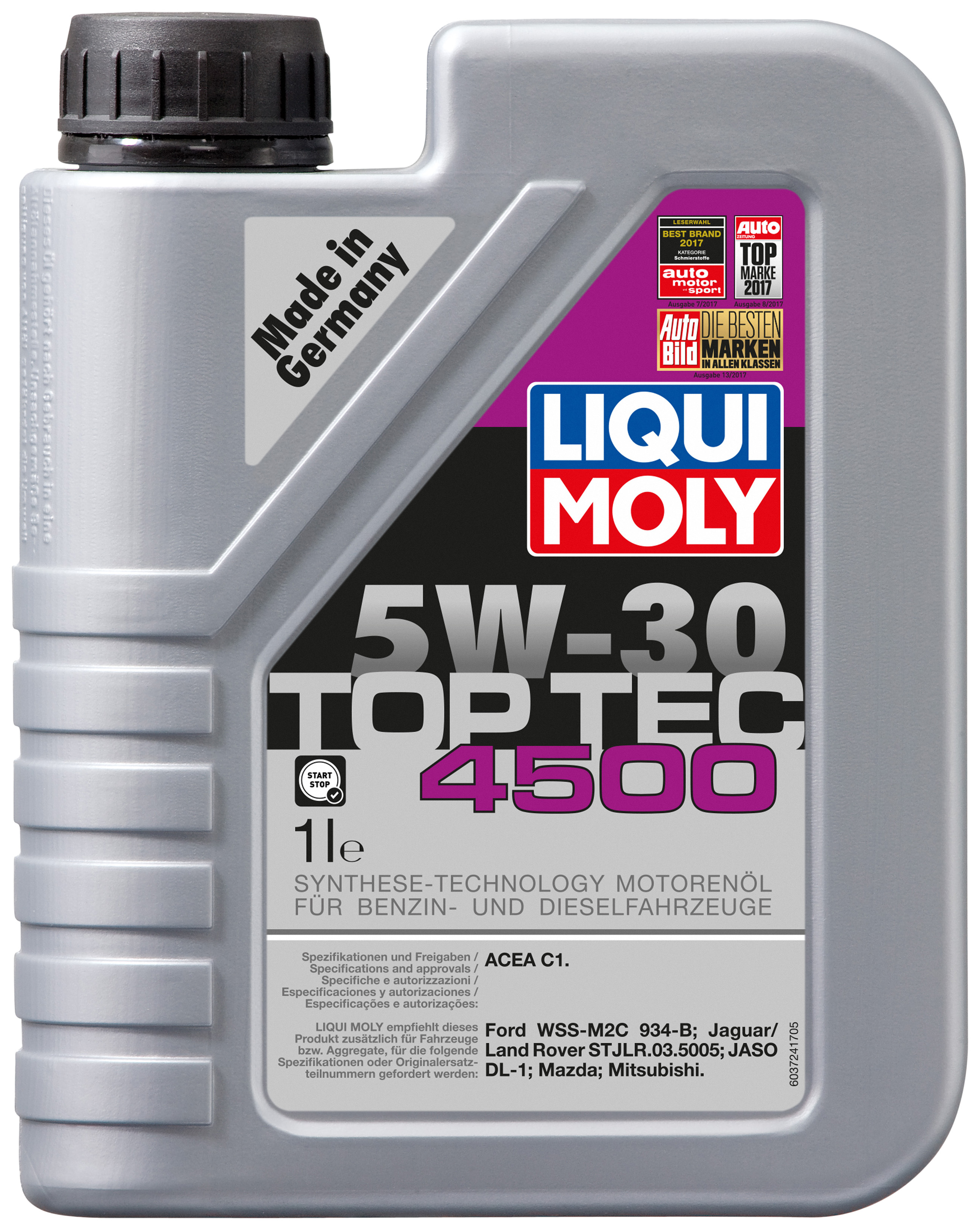 фото Моторное масло liqui moly top tec 4500 5w-30 1л