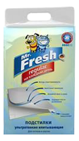 фото Пеленки для кошек и собак одноразовые mr.fresh regular 60 x 60 см, 24 шт