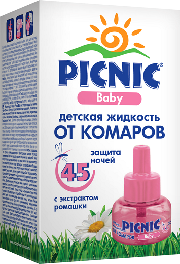 фото Жидкость от комаров picnic baby 45 ночей