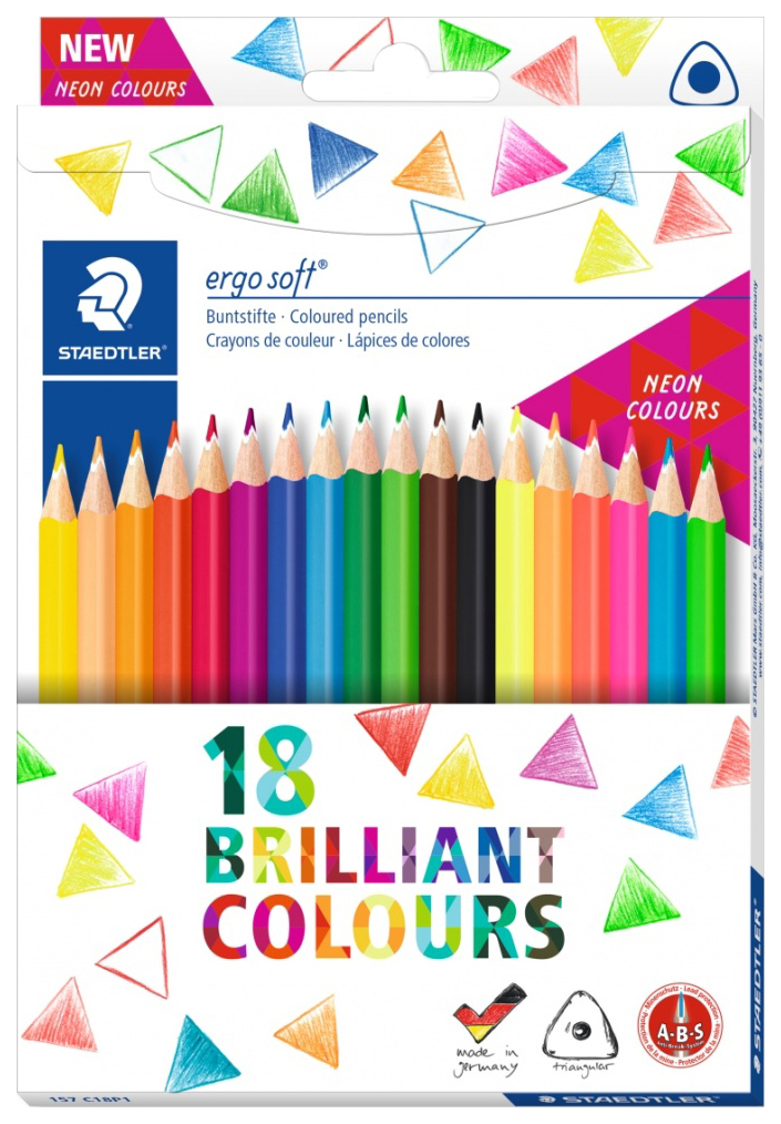 

Карандаши цветные Staedtler Ergo Soft 157 18 цветов, Ergo Soft 157 18 цветов
