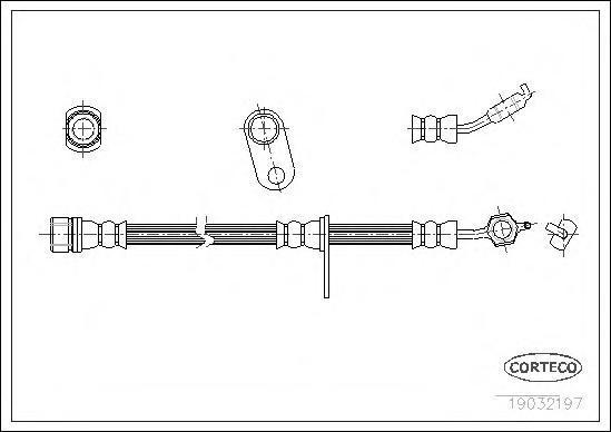 фото Шланг тормозной системы corteco 19032197