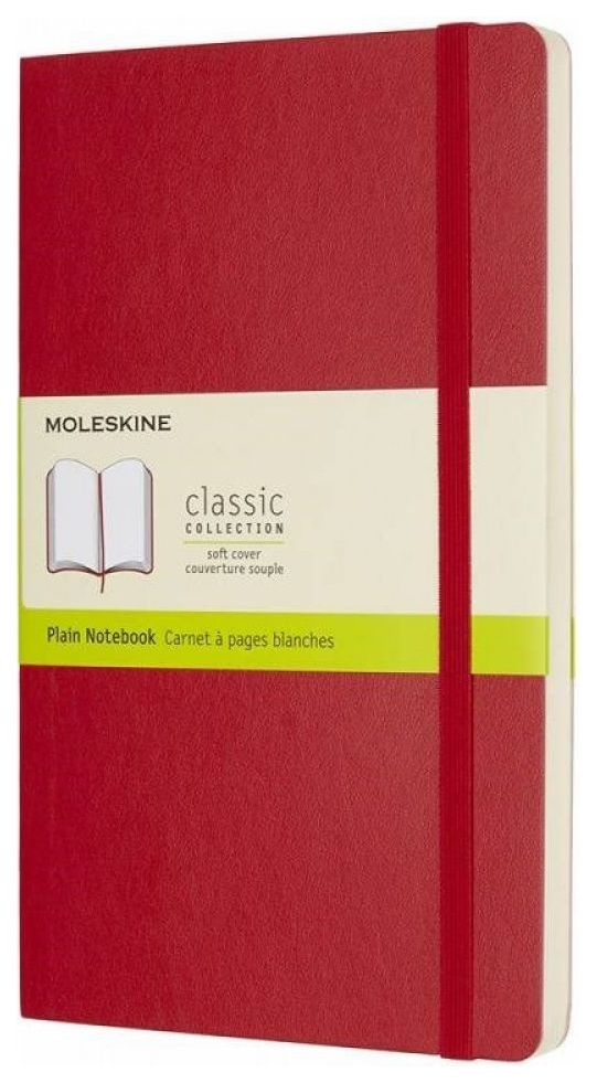 

Блокнот Moleskine Classic Soft Large, Красный, без разлиновки, classic soft large (нелинованный)