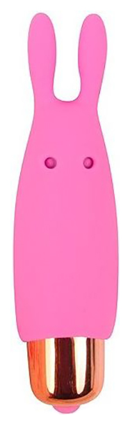 фото Маленький розовый силиконовый вибромассажер 7,3 см bior toys