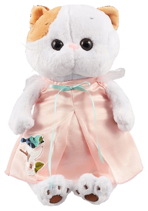 

Мягкая игрушка BUDI BASA Кошечка Лили в розовом платье с птичкой, 24 см, Басик и Ко