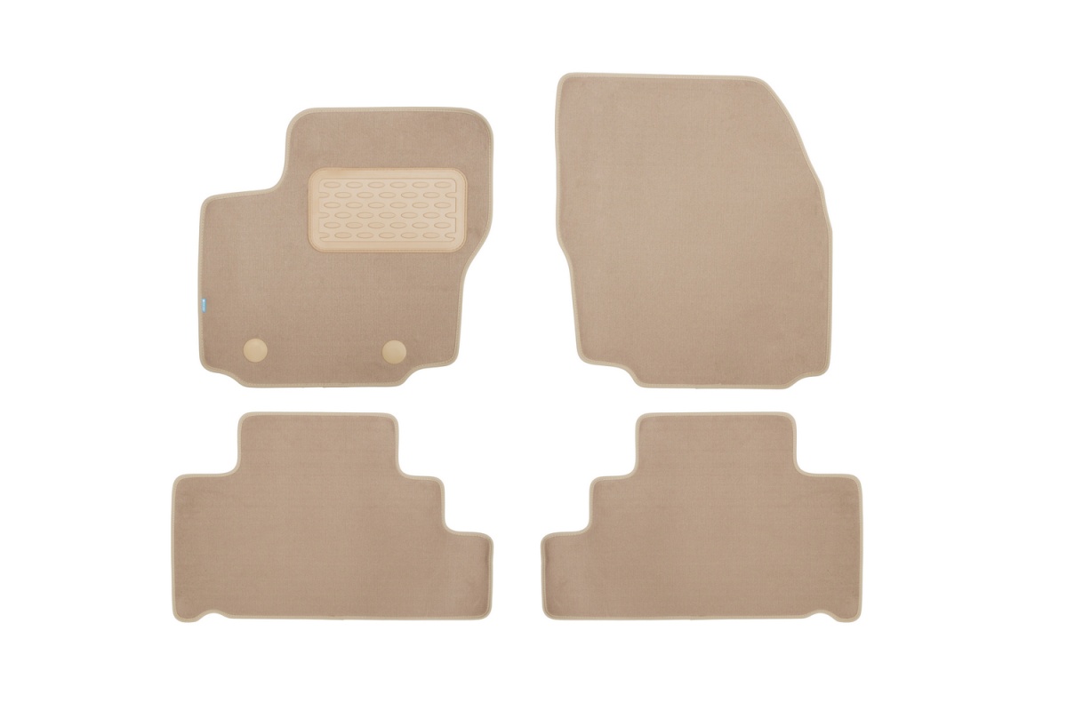 

Коврики в салон Klever Premium для FORD S-max 2006-2015, 4 шт. текстиль, бежевые