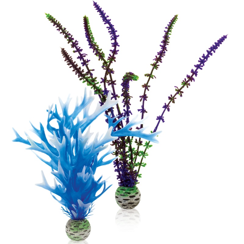 фото Набор искусственных растений для аквариума biorb plant set medium blue purple, 2 шт