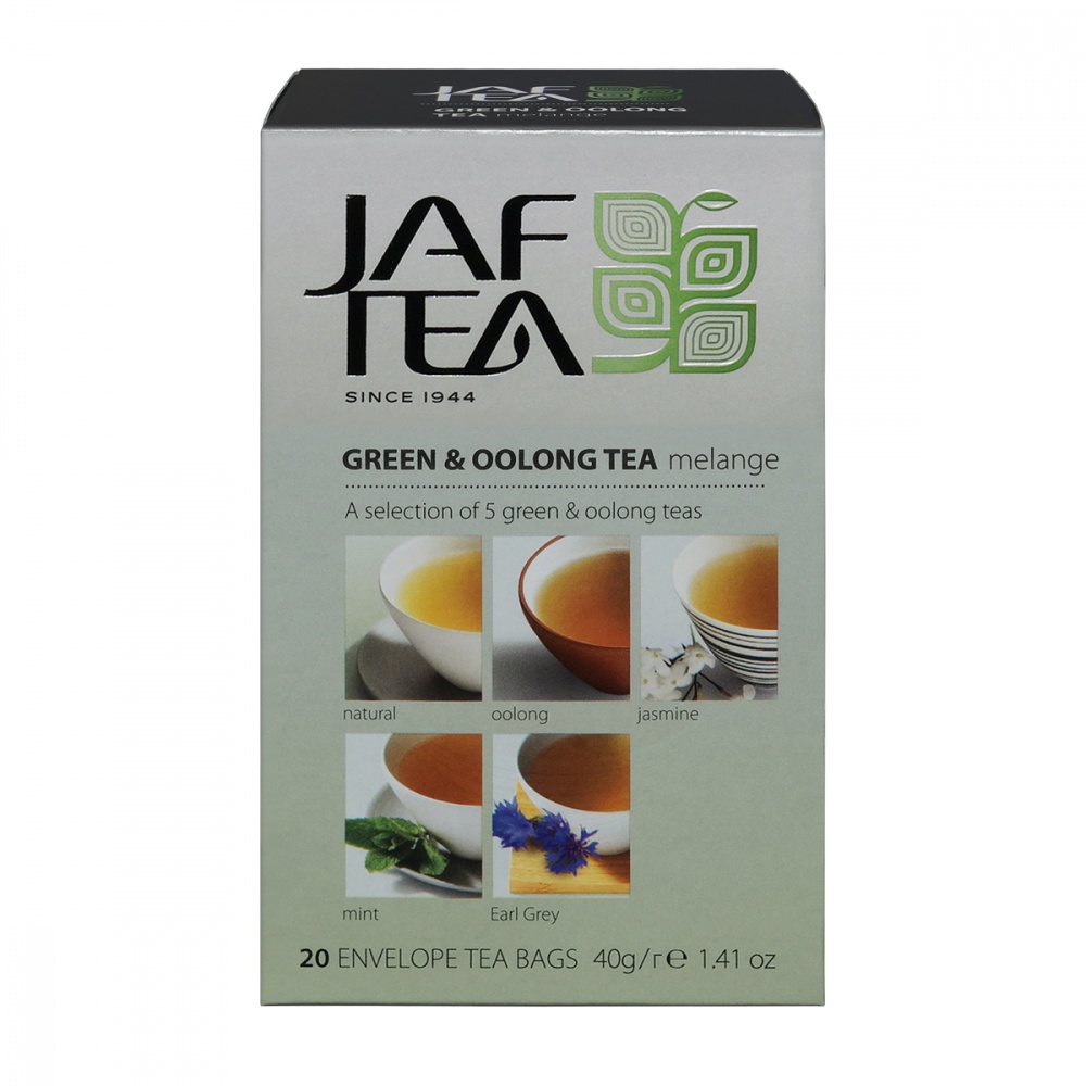 Чай Jaf Tea Green & Oolong Melange зеленый ассорти 5 видов по 4 сашета