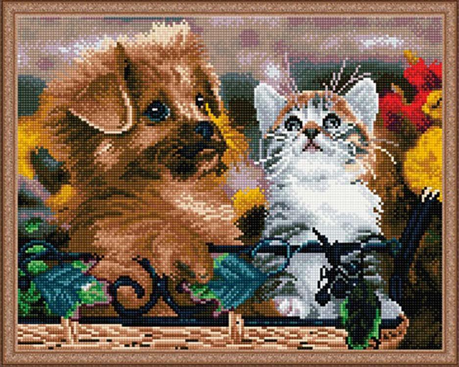 

Алмазная вышивка Molly Два друга, 40x50 см, Два друга