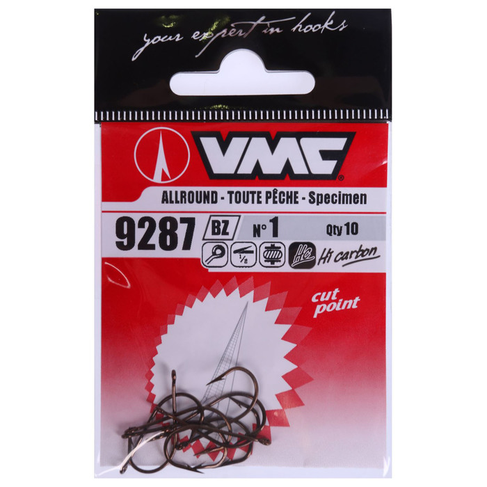 Рыболовные крючки VMC 9287 Bz №1, 10 шт.