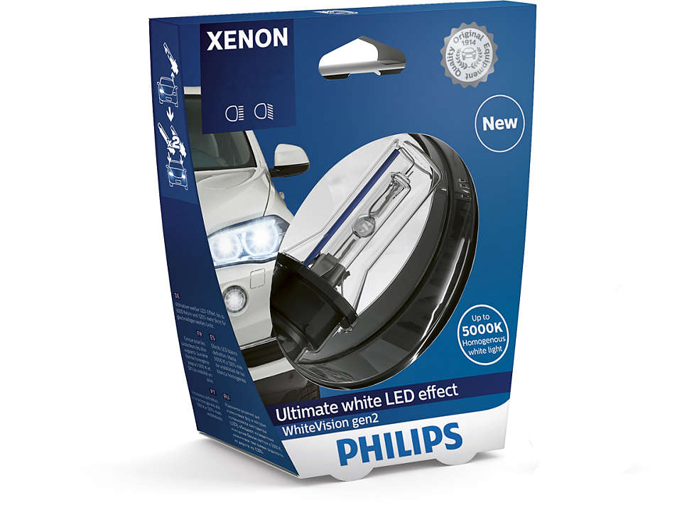 фото Лампа d3s 42v(35w) white vision (gen2) 1шт. в пласт.коробке philips арт. 42403whv2s1