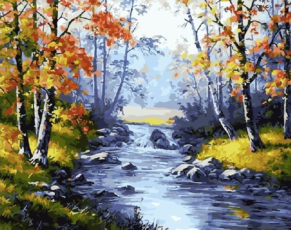 

Живопись по номерам Paintboy Лесной ручей 40x50, Лесной ручей