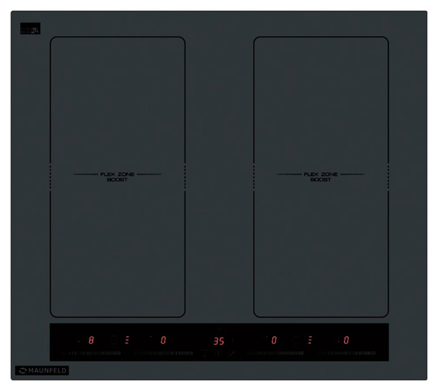Встраиваемая варочная панель индукционная MAUNFELD EVI.594.FL2(S)-GR серый панель полиэстеровая 9мм 600x400 мм графит
