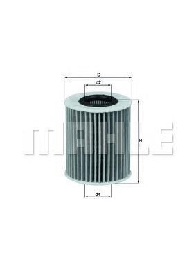 фото Фильтр масляный mahle/knecht ox413d2