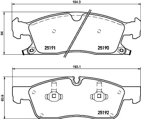 

Комплект тормозных колодок Brembo P37015