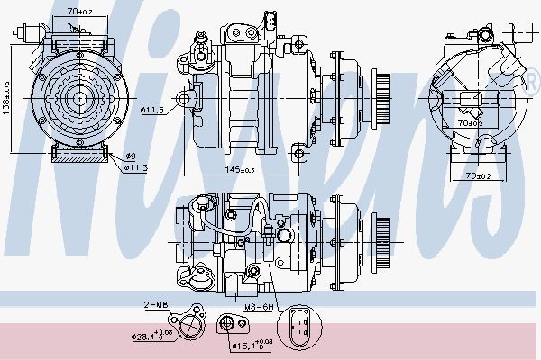 Компрессор кондиционера Nissens 890637