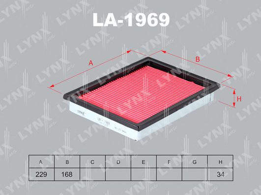 

Фильтр воздушный LYNXauto LA-1969