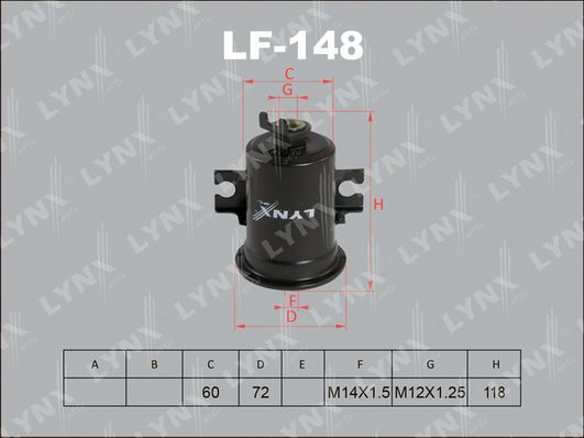 фото Фильтр топливный lynxauto lf-148