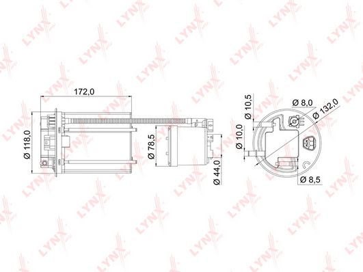 фото Фильтр топливный lynxauto lf-985m