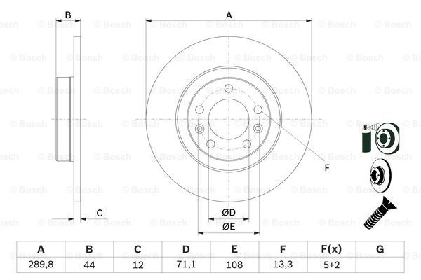 

Тормозной диск BOSCH 0986479130