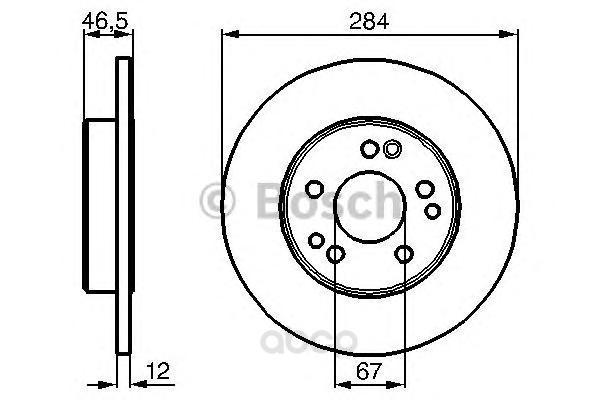 фото Тормозной диск bosch 0986478187 передний