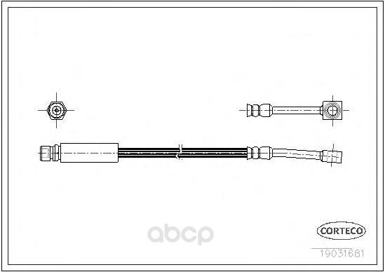 фото Шланг тормозной системы corteco 19031681