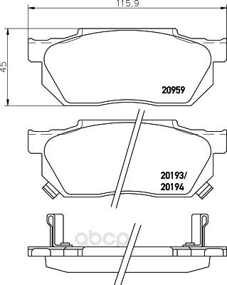 

Тормозные колодки HELLA PAGID/BEHR дисковые 8DB355005641