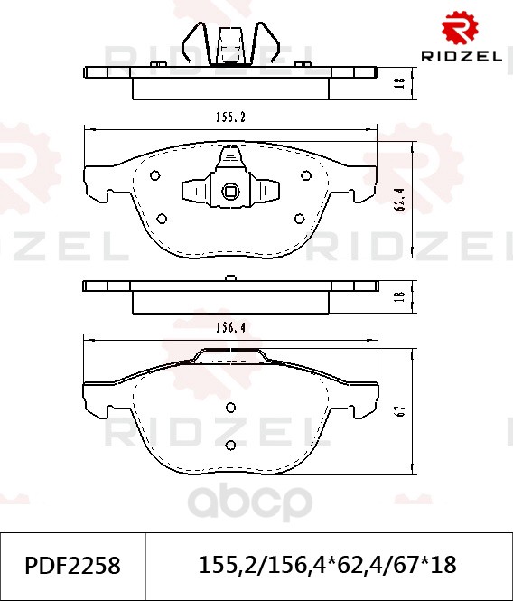 

Комплект тормозных колодок RIDZEL PDF2258