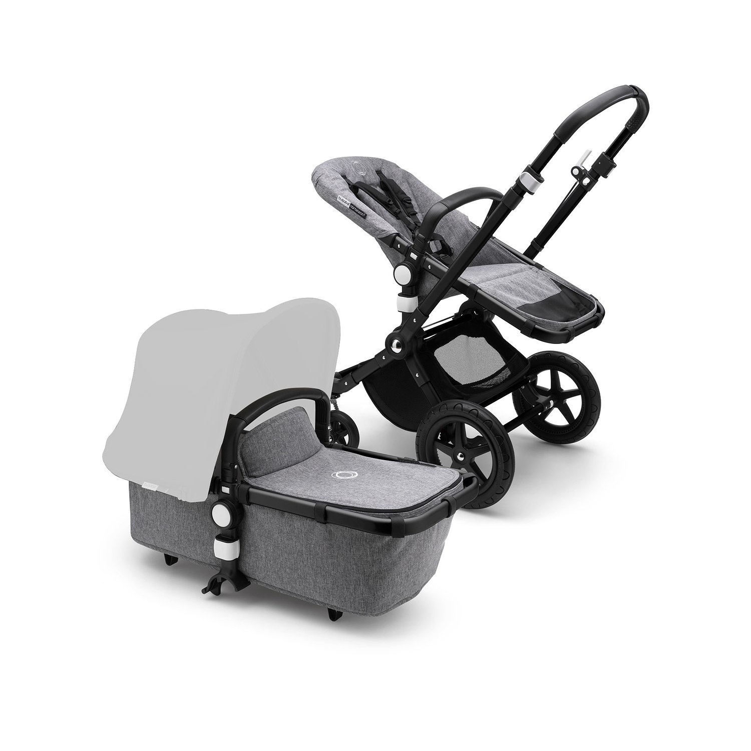 

Коляска 2 в 1 Bugaboo Cameleon3 plus base black grey melange, Cameleon3