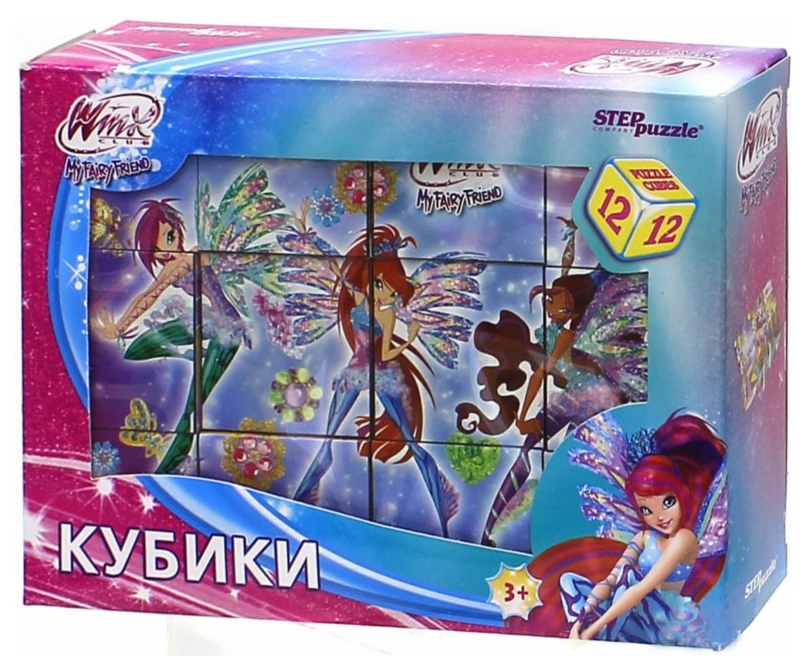 фото Развивающая игрушка step puzzle кубики my fairy friend winx 12 шт.