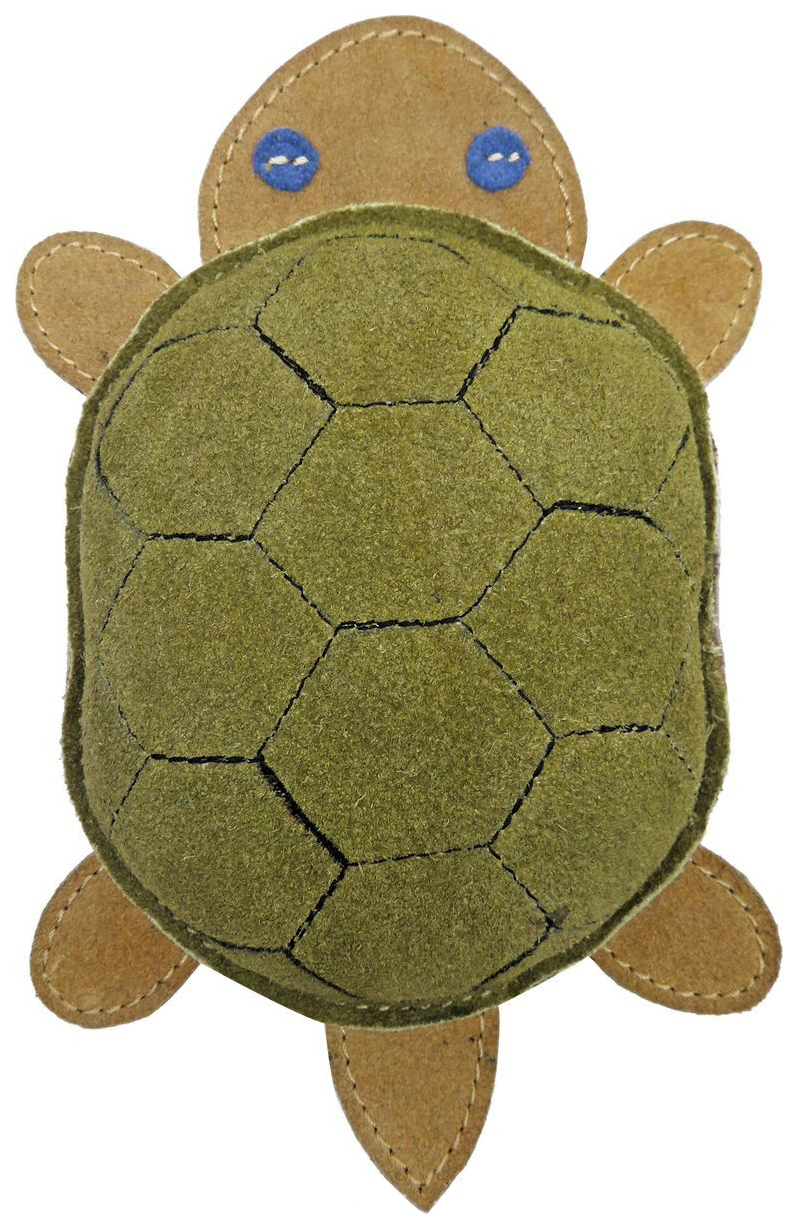 фото Жевательная игрушка для собак ankur черепаха из буйволиной кожи, длина 21 см