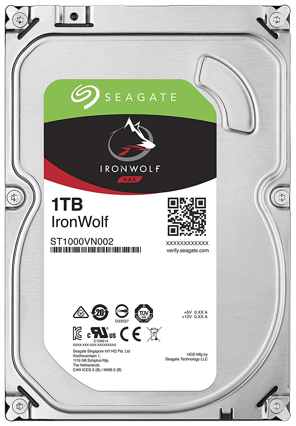 

Жесткий диск Seagate IronWolf ST1000VN002 1TB (ST1000VN002), ST1000VN002