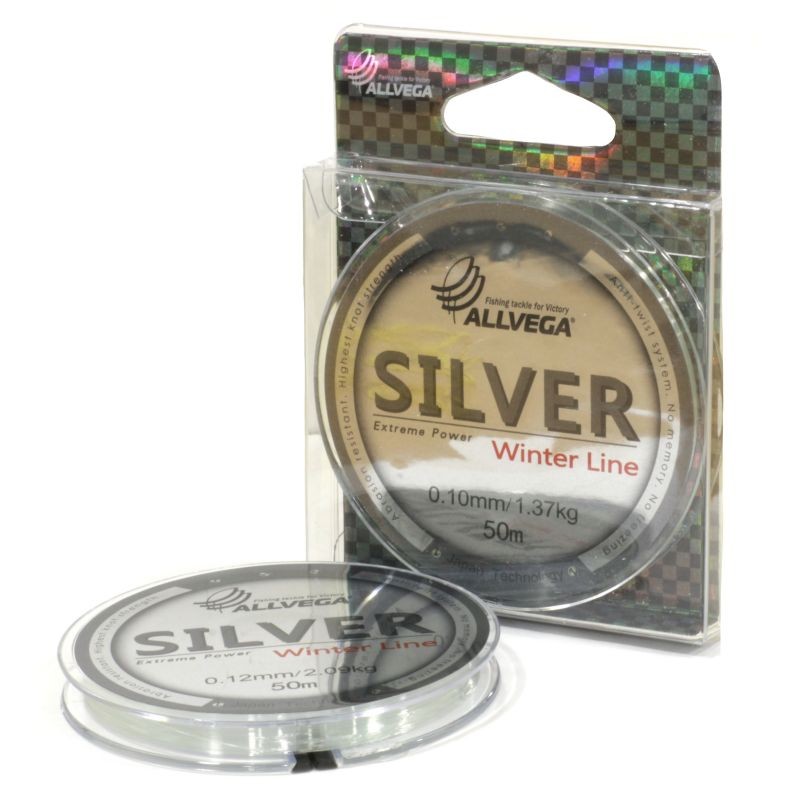 

Леска монофильная Allvega Silver 0,25 мм, 50 м, 7,71 кг, silver, Серебристый, Silver