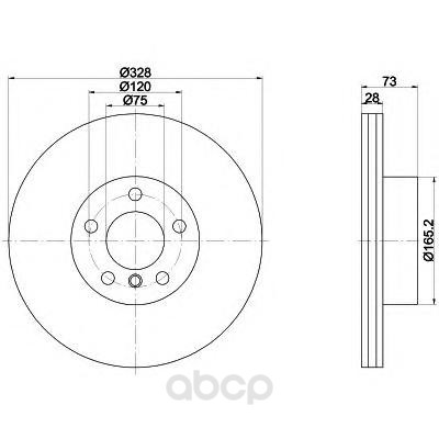 Тормозной диск HELLA PAGID 8DD355119531