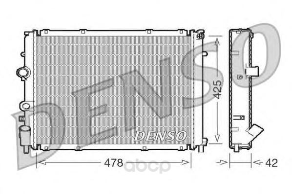

Радиатор системы охлаждения с ac renault kangoo 1.9d 91 Denso DRM23031