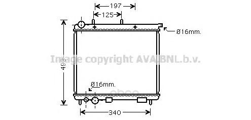 фото Радиатор охлаждения двигателя ava cn2187