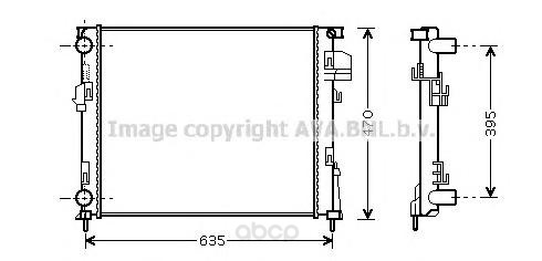 фото Радиатор охлаждения двигателя ava rt2327