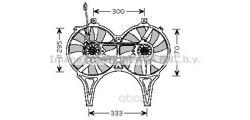 Вентилятор охлаждения двигателя MB W210, S210 95-04 Ava MS7514