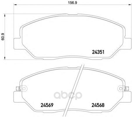 фото Колодки тормозные дисковые передние hyundaisanta fe (cm) 03.06- textar 2435101