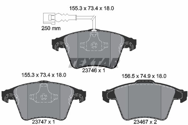 

Тормозные колодки Textar дисковые 2374601