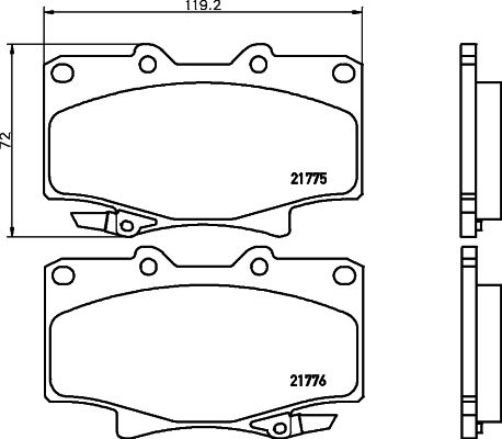 фото Комплект тормозных дисковых колодок mintex mdb1695