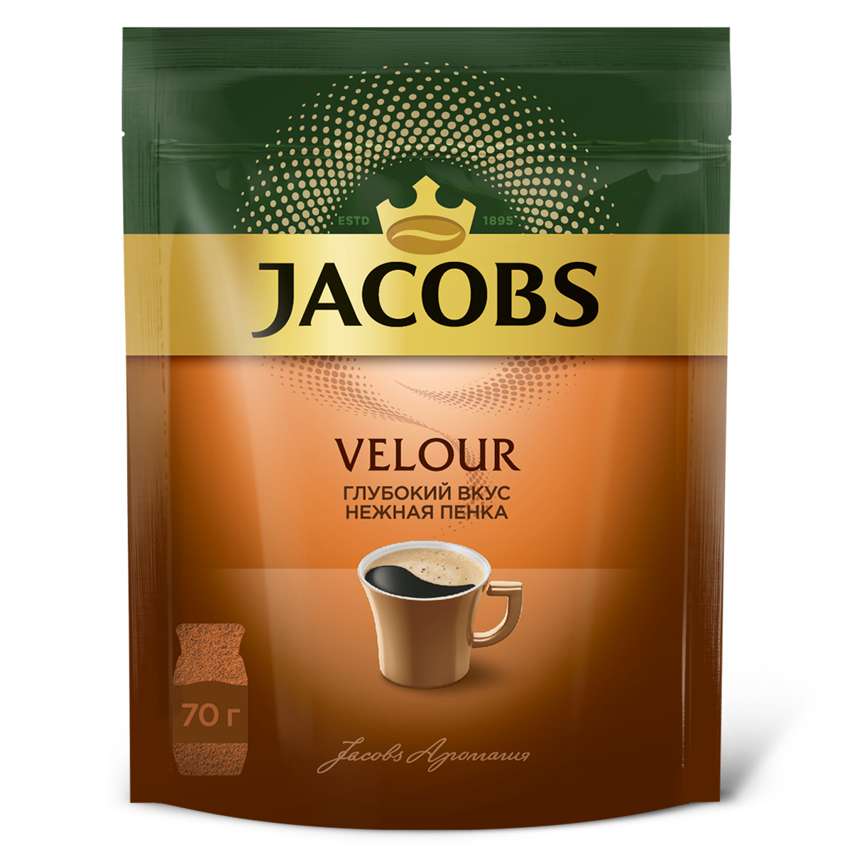 фото Кофе растворимый jacobs velour 70 г