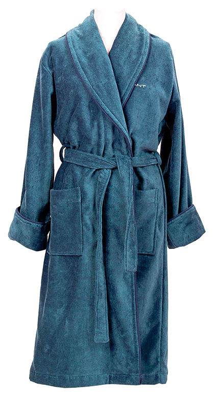 

Халат Gant Home Premium Velour Robe 856002603 голубой S, Velour Robe