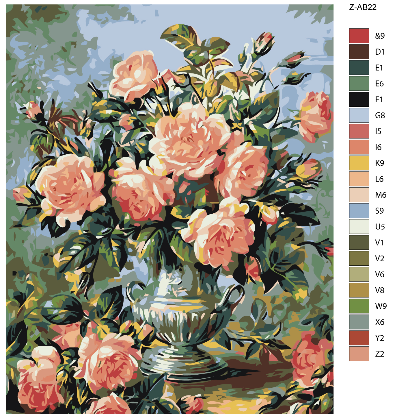 

Картина по номерам, 40 x 50, Z-AB22, Z-AB22