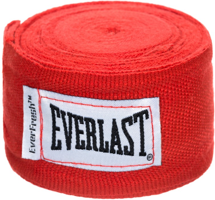 фото Бинт боксерский everlast 4464rd, 3.5 м, эластик, красный