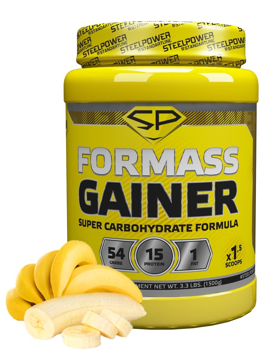 фото Гейнер steel power nutrition for mass gainer, 1500 г, банан