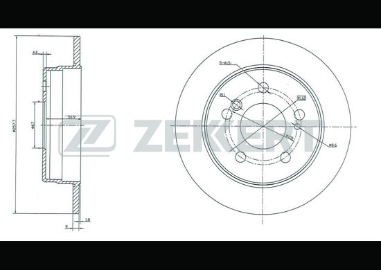 

Тормозной диск ZEKKERT BS-5020
