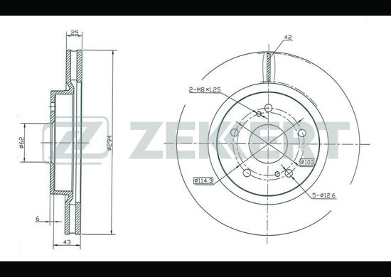 фото Тормозной диск zekkert bs-5420