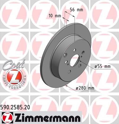 фото Тормозной диск zimmermann 590258520