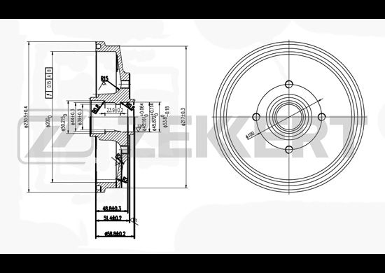 

Тормозной барабан ZEKKERT BS-5189